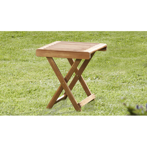 Folding wooden garden 2024 side table